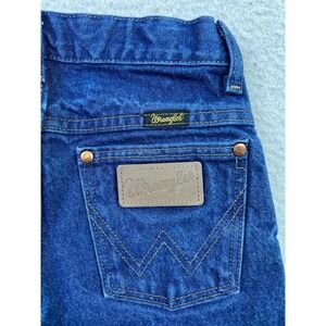 Wrangler Jeans Boys 24x27 Blue Denim Straight Leg Classic Western Cowboy Pants